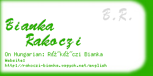 bianka rakoczi business card